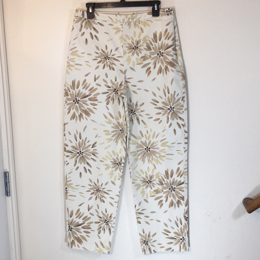 Talbots High Waisted Side Zip Stretch Cotton Pants